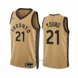 Maillot Toronto Raptors Thaddeus Young #21 Ville 2023-24 Or