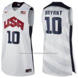 Maillot USA 2012 Kobe Bryant #10 Blanc