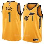 Maillot Utah Jazz Derrick Rose #1 Statement 2018 Jaune