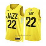 Maillot Utah Jazz Rudy Gay #22 Icon 2022-23 Jaune