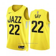 Maillot Utah Jazz Rudy Gay #22 Icon 2022-23 Jaune