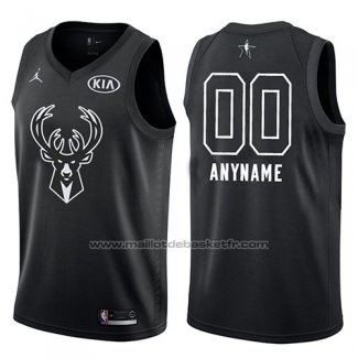 Maillot All Star 2018 Milwaukee Bucks Nike Personnalise Noir