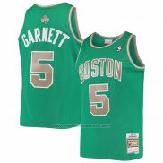 Maillot Boston Celtics Kevin Garnett #5 Mitchell & Ness 2007-08 Vert