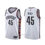 Maillot Brooklyn Nets Donta Hall #45 Ville 2020 Blanc