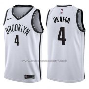 Maillot Brooklyn Nets Jahlil Okafor #4 Association 2017-18 Blanc