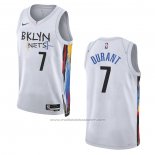 Maillot Brooklyn Nets Kevin Durant #7 Ville 2022-23 Blanc
