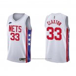 Maillot Brooklyn Nets Nic Claxton #33 Classic 2022-23 Blanc