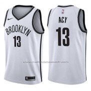 Maillot Brooklyn Nets Quincy Acy #13 Association 2017-18 Blanc