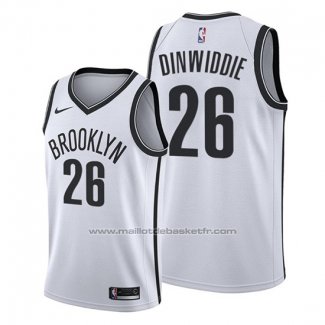 Maillot Brooklyn Nets Spencer Dinwiddie #26 Association Edition Blanc