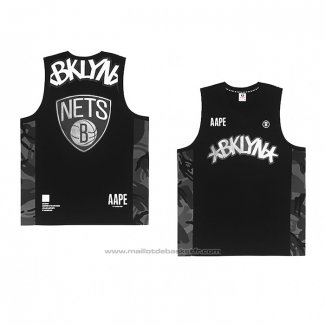 Maillot Brooklyn Nets x AAPE Noir