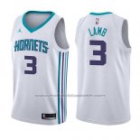 Maillot Charlotte Hornets Jeremy Lamb #3 Association 2017-18 Blanc