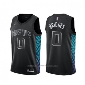 Maillot Charlotte Hornets Miles Bridges #0 Ville Noir