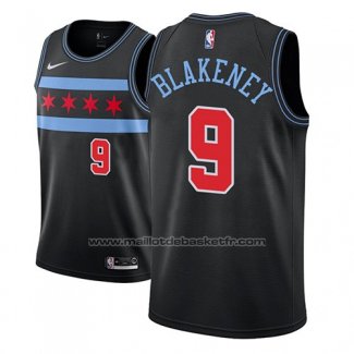 Maillot Chicago Bulls Antonio Blakeney #9 Ville 2018-19 Noir