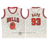 Maillot Chicago Bulls Bape #93 Mitchell & Ness 1997-98 Gris