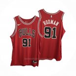 Maillot Chicago Bulls Dennis Rodman #91 Icon Authentique Rouge