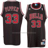 Maillot Chicago Bulls Scottie Pippen #33 Retro Noir2