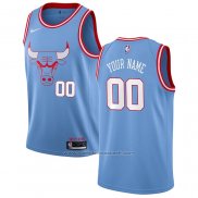 Maillot Chicago Bulls Ville Personnalise Bleu