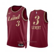 Maillot Cleveland Cavaliers Caris Levert #3 Ville 2023-24 Rouge
