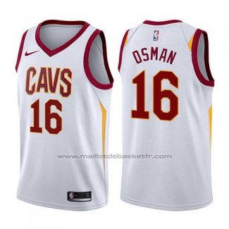 Maillot Cleveland Cavaliers Cedi Osman #16 Association 2017-18 Blanc