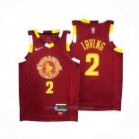 Maillot Cleveland Cavaliers Kyrie Irving #2 Ville Rouge