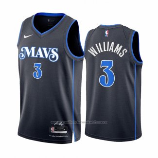 Maillot Dallas Mavericks Grant Williams #3 Ville 2023-24 Bleu