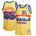 Maillot Denver Nuggets Dikembe Mutombo #55 Mitchell & Ness 1991-92 Jaune