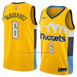 Maillot Denver Nuggets Jarred Vanderbilt #6 Statement 2018 Jaune