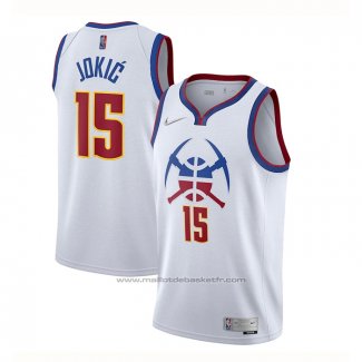 Maillot Denver Nuggets Nikola Jokic #15 Earned 2020-21 Blanc