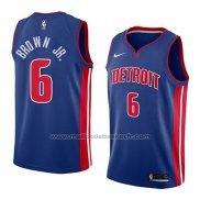 Maillot Detroit Pistons Bruce Brown Jr. #6 Icon 2018 Bleu