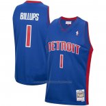 Maillot Detroit Pistons Chauncey Billups #1 Mitchell & Ness 2003-04 Bleu