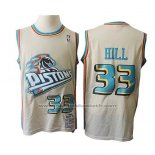 Maillot Detroit Pistons Grant Hill #33 Retro Crema