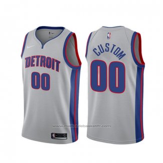 Maillot Detroit Pistons Personnalise Statement Gris