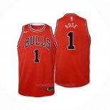 Maillot Enfant Chicago Bulls Derrick Rose #1 Icon Rouge