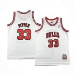 Maillot Enfant Chicago Bulls Scottie Pippen #33 Mitchell & Ness 1997-98 Blanc