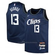 Maillot Enfant Los Angeles Clippers Paul George #13 Ville 2023-24 Bleu