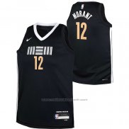 Maillot Enfant Memphis Grizzlies Ja Morant #12 Ville 2023-24 Noir