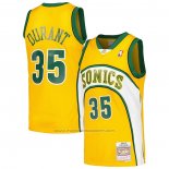 Maillot Enfant Seattle Supersonics Kevin Durant #35 Mitchell & Ness 2007-08 Jaune