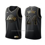 Maillot Golden Edition Los Angeles Lakers Kobe Bryant #24 Noir