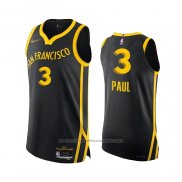 Maillot Golden State Warriors Chris Paul #3 Ville Authentique 2023-24 Noir