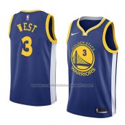 Maillot Golden State Warriors David West 3 Icon 2018 Bleu