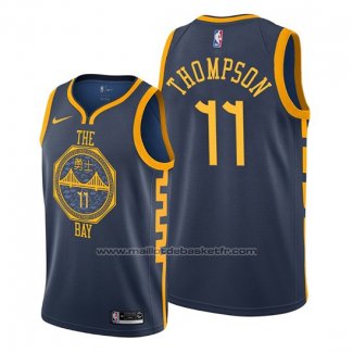 Maillot Golden State Warriors Klay Thompson #11 Ville Edition Bleu