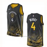 Maillot Golden State Warriors Moses Moody #4 Ville 2022-23 Noir