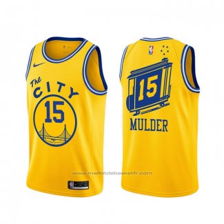 Maillot Golden State Warriors Mychal Mulder #15 Classic Jaune