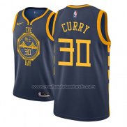 Maillot Golden State Warriors Stephen Curry #30 Ville 2018-19 Bleu