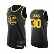 Maillot Golden State Warriors Stephen Curry #30 Ville 2021-22 Authentique Noir