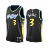 Maillot Indiana Pacers Chris Duarte #3 Ville 2023-24 Noir