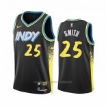 Maillot Indiana Pacers Jalen Smith #25 Ville 2023-24 Noir