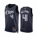 Maillot Los Angeles Clippers Bryson Williams #41 Ville 2023-24 Bleu