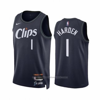 Maillot Los Angeles Clippers James Harden #1 Ville 2023-24 Bleu