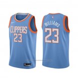 Maillot Los Angeles Clippers Lou Williams #23 Ville Bleu